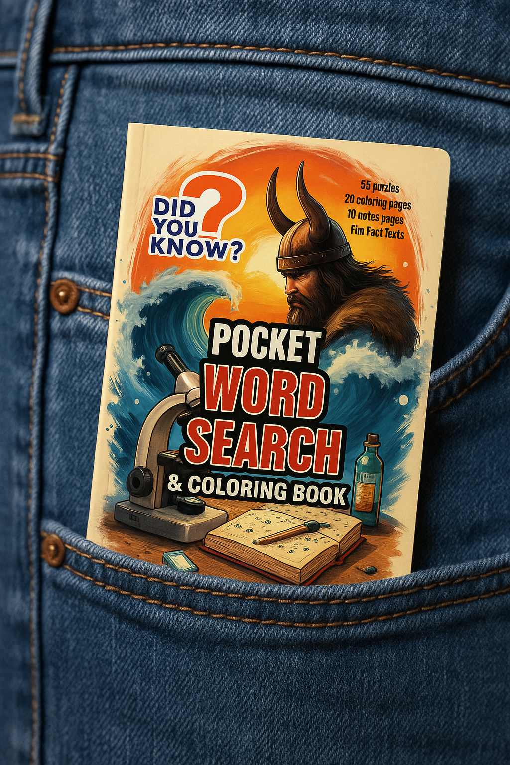Did You Know? Pocket Word Search Puzzles – Fun Facts, Activity Book, Coloring Pages & Notes: A Brain-Boosting Small Book for Curious Minds