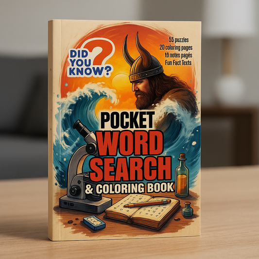 Did You Know? Pocket Word Search Puzzles – Fun Facts, Activity Book, Coloring Pages & Notes: A Brain-Boosting Small Book for Curious Minds
